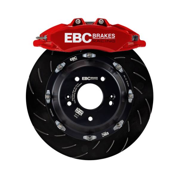 EBC - EBC Racing 20-23 Volkswagen Golf R Red Apollo-6 Calipers 380mm Rotors Front Big Brake Kit - BBK033RED-2