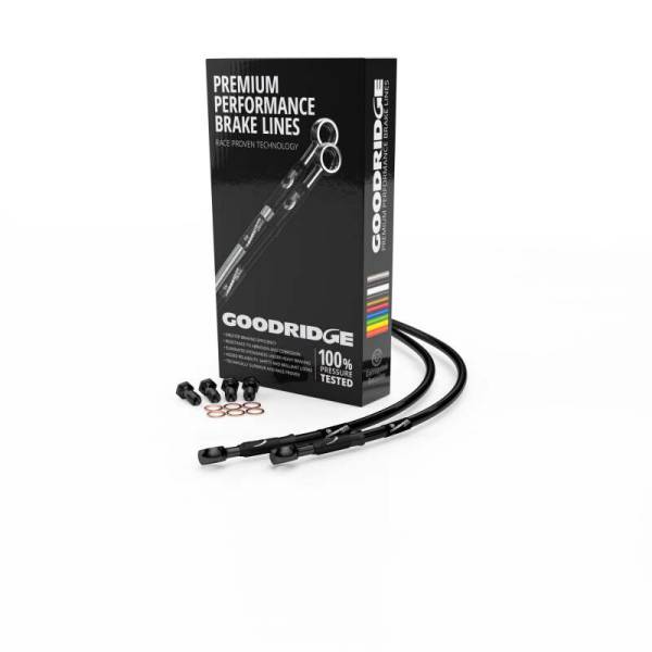 Goodridge - Goodridge 14-17 Harley-Davidson FXDB/FXDBP (Mini Ape w/ABS ) Front 10in Extended Brake Hose Kit - HD0073-2FB-BK10