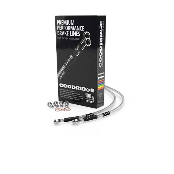 Goodridge - Goodridge 14-17 Harley-Davidson FXDB/FXDBP (Mini Ape w/ABS ) Front 10in Extended Brake Hose Kit - HD0073-2FC-CL10