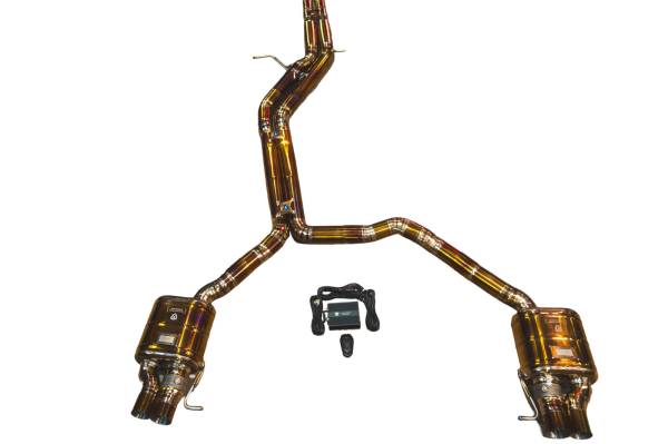 Valvetronic Designs - Valvetronic Designs Audi C7 RS6,RS7 4.0L Catback Grade 5 Titanium  Reuses OEM Tips AUD.C7.VSES.TI