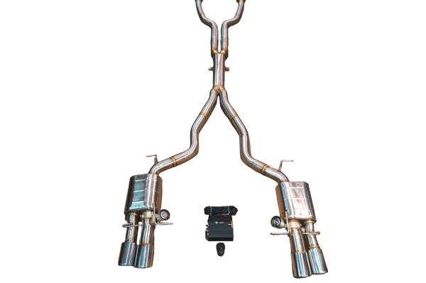Valvetronic Designs - Valvetronic Designs BMW E60 M5 5.0L Catback T304 Stainless Steel Brushed 3.5" Outlet Tips BMW.E60.M5.VSES.BR