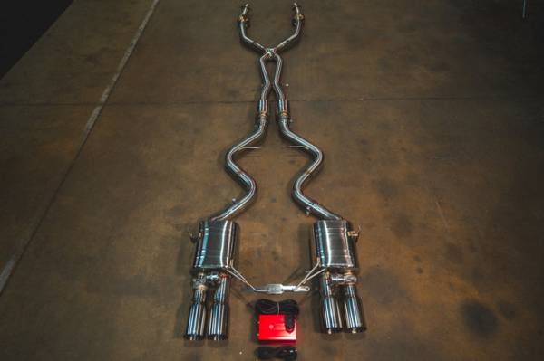 Valvetronic Designs - Valvetronic Designs BMW E90,E92 M3 4.0L Full Exhaust System T304 Stainless Steel Black 3.5" Outlet Tips BMW.E9X.M3.VSES.FF.BR.BLK