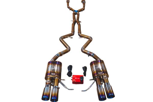 Valvetronic Designs - Valvetronic Designs BMW E90,E92 M3 4.0L Full Exhaust System Grade 5 Titanium Black 3.5" Outlet Tips BMW.E9X.M3.VSES.FF.TI.BLK