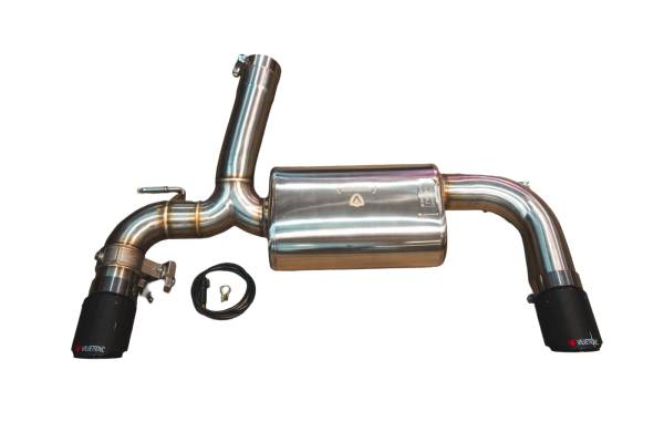 Valvetronic Designs - Valvetronic Designs BMW F Series 320,328i,330i,335i,340i,420i,428i,430i,435i,440i,228i,230i,M235i,M240i,M135i,M140i 3.0,2.0 Axleback T304 Stainless Steel Black 3.5" Outlet Tips BMW.F.VSES.BR.BLK
