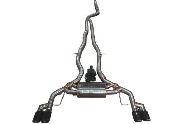 Valvetronic Designs - Valvetronic Designs BMW G01, X3,X4 M40i 3.0L Catback, T304 Stainless Steel, Black 3.5" Outlet Tips BMW.G01.M40i.VSES.BR.BLK
