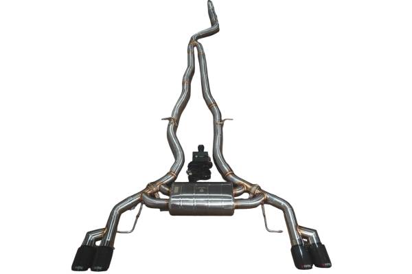 Valvetronic Designs - Valvetronic Designs BMW G01, X3,X4 M40i 3.0L Catback, T304 Stainless Steel, Carbon Fiber 3.5" Outlet Tips BMW.G01.M40i.VSES.BR.RC
