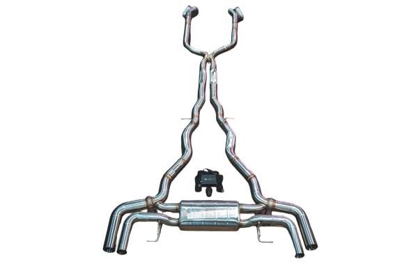 Valvetronic Designs - Valvetronic Designs BMW G16, M850i 4.4L Catback, T304 Stainless Steel, Brushed Reuse OEM Tips BMW.G16.M850i.VSES.BR