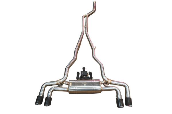 Valvetronic Designs - Valvetronic Designs BMW G30, 530i 2.0L Catback, T304 Stainless Steel, Burnt 3.5" Outlet Tips BMW.G30.530i.VSES.BR.BRT