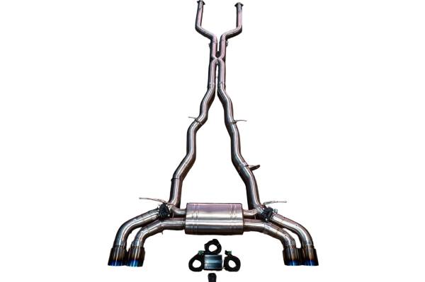 Valvetronic Designs - Valvetronic Designs BMW G90, G99 M5 4.4L Catback Exhaust System Grade 5 Titanium, Burnt 3.5" Outlet Tips BMW.G90.M5.VSES.TI.BRT