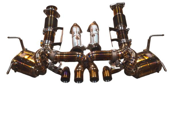 Valvetronic Designs - Valvetronic Designs Chevy C8 Z06, 6.2L , Catback, Grade 5 Titanium, Titanium 4" Outlet Tips CHEV.C8Z.VSES.FF.TI