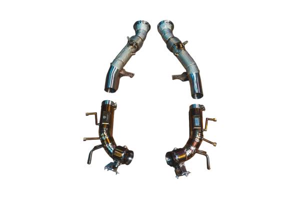 Valvetronic Designs - Valvetronic Designs Ferrari 296 GTB,GTS 3.0L Full Exhaust System, Grade 5 Titanium, Bespoke Valvetronic OEM Style Tips FER.296.VSES.FF.TI