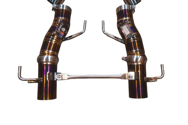 Valvetronic Designs - Valvetronic Designs Ferrari SF90 Stradale 3.9L Catback, Grade 5 Titanium Reuses OEM Style Tips FER.SF90.F1.VSES.TI
