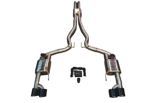 Valvetronic Designs - Valvetronic Designs Ford S550,S650 Mustang GT, 5.0L Catback, T304 Stainless Steel 3.5" Outlet Tips FRD.S550.S650.VSES.BR