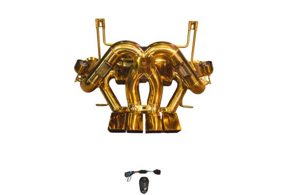 Valvetronic Designs - Valvetronic Designs Lamborghini LP 700-4 6.5L Catback, T304 Stainless Steel Finished in Anodized Gold, Bespoke OEM Style Valvetronic Tips LAM.LP700.VSES.AG