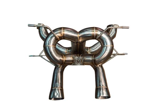 Valvetronic Designs - Valvetronic Designs Lamborghini Revuelto 6.5L F1 Catback Exhaust, T304 Stainless Steel, Reuse OEM Tips LAM.REVU.F1.BR