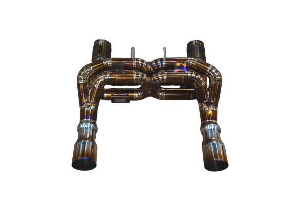 Valvetronic Designs - Valvetronic Designs Maclaren 720S 4.0L, F1 Catback Exhaust, Grade 5 Titanium, Titanium Bespoke 4.0" Valvetronic Tips MAC.720S.F1.TI