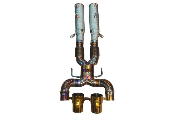 Valvetronic Designs - Valvetronic Designs Maclaren Artura 3.0L, F1 Full Exhaust System, Grade 5 Titanium, Titanium Bespoke 3.5" Outlet Tips MAC.ARTURA.F1.FF.TI