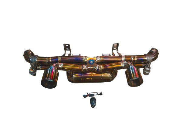 Valvetronic Designs - Valvetronic Designs Porsche 718 Cayman Gt4 4.0L, Catback, Grade 5 Titanium, Titanium 4.0" Outlet Tips POR.718.GT4.VSES.TI