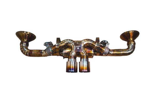 Valvetronic Designs - Valvetronic Designs Porsche 992 911 GT3,GT3RS 4.0L, Catback, Grade 5 Titanium, Titanium 4.0" Outlet Tips POR.992.GT3.VSES.TI