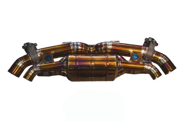 Valvetronic Designs - Valvetronic Designs Porsche 992 911 Carrera,Turbo  3.8L, Catback, Grade 5 Titanium, Titanium 4.0" Outlet Tips POR.992.TUR.VSES.TI