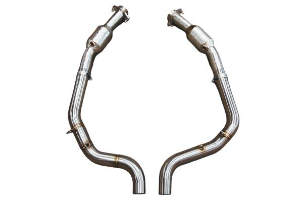 Valvetronic Designs - Valvetronic Designs Range Rover SVR 5.0L, Free Flow Downpipe, T304 Stainless Steel RR.SVR.FF.BR