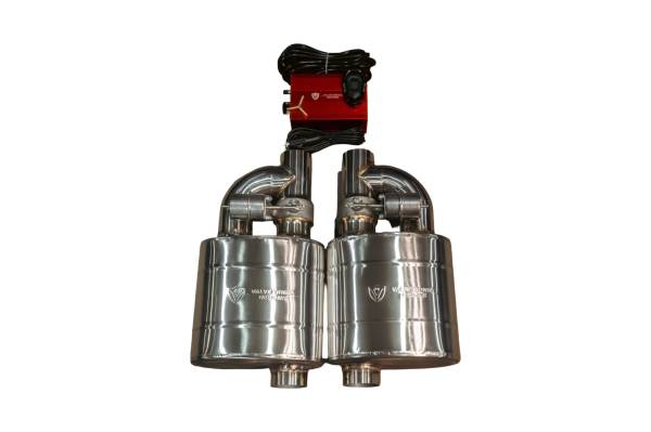 Valvetronic Designs - Valvetronic Designs Universal Muffler Kit, Single Inlet Single Outlet, 63MM 2.5" 2 Mufflers UVM.63MM.X2