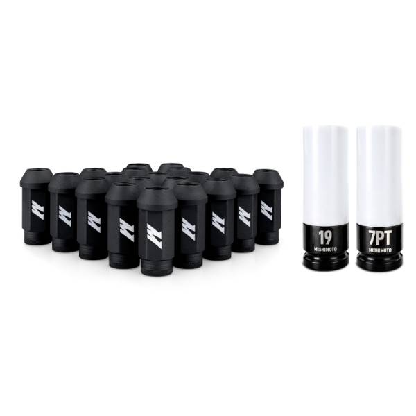 Mishimoto - Mishimoto Steel Locking Lug Nuts M14x1.5 20pc Set Black