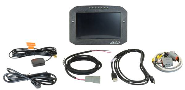 AEM - AEM 30-5703F AEM CD-7LG Carbon Logging Flush Digital Dash Display w/ Internal 20Hz GPS & Antenna