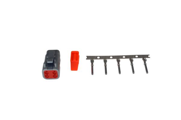 AEM - AEM 35-2624 AEM DTM Style 4-Way Receptacle Connector Kit with 5 Female Pins
