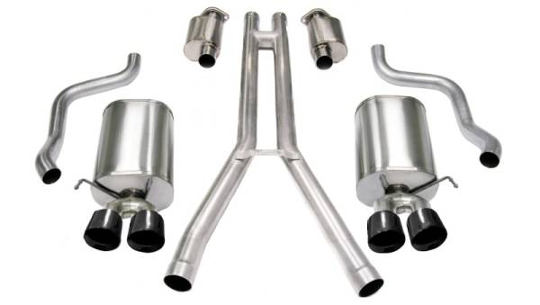 CORSA Performance - CORSA Performance 14156BLK Corsa 2004-2008 Cadillac XLR 4.6L 25in Cat-Back Dual Rear w Twin 35in Black Pro-Series Tips