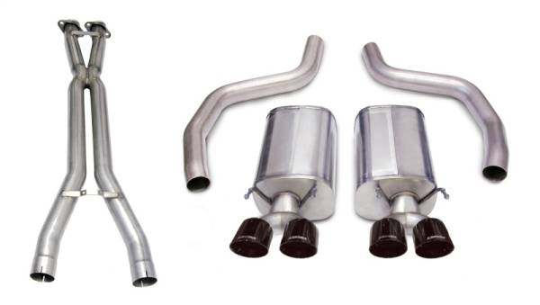 CORSA Performance - CORSA Performance 14164CB1BLK Corsa 06-11 Chevrolet Corvette C6 Z06/ZR1 Sport Cat-Back Dual Rear Exit w/ Twin 4.0in Black Tips
