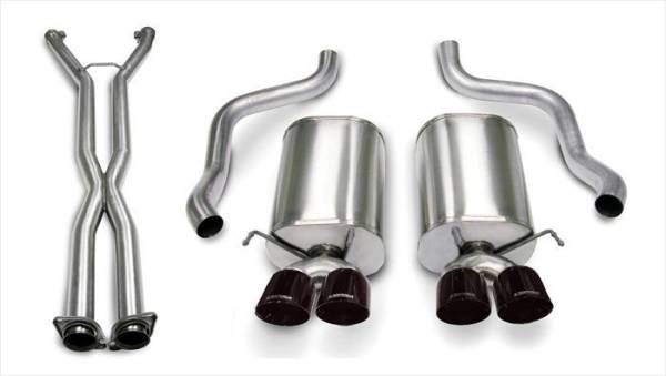 CORSA Performance - CORSA Performance 14169CB6BLK Corsa 06-08 Corvette C6 Sport Cat-Back Dual Rear Exit w/ 3.5in Black PVD Tips