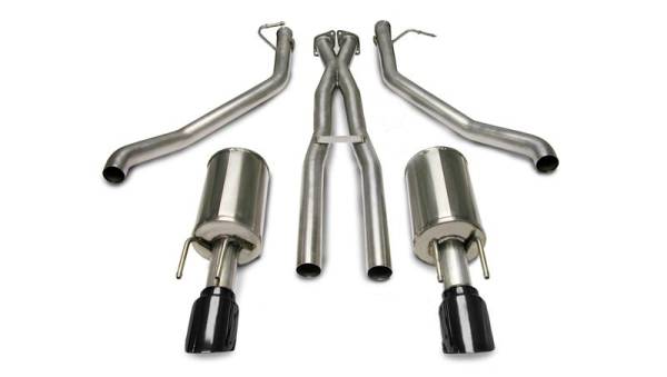 CORSA Performance - CORSA Performance 14189BLK Corsa 05-06 Pontiac GTO 6L V8 2.5in Sport Cat-Back Exhaust + XPipe w/Dual Exit Single 4in BlackTips