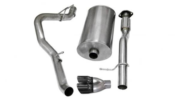 CORSA Performance - CORSA Performance 14246BLK Corsa 2007-2009 Chevrolet Avalanche 6.0L V8 3in Cat-Back Single Side w Twin 4in Black Pro-SeriesTips