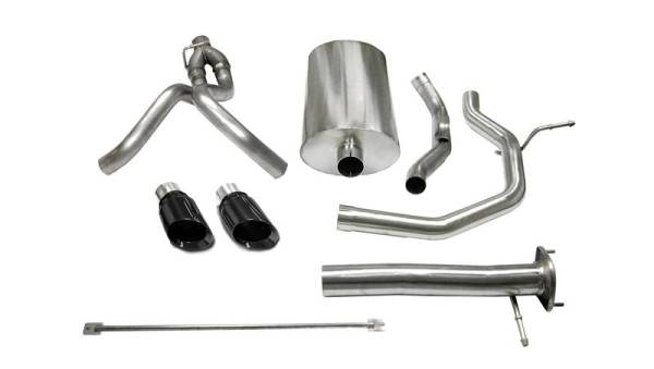 CORSA Performance - CORSA Performance 14254BLK Corsa 2005-2006 Chevrolet SSR 5.3L V8 3in Cat-Back Dual Rear w Single 4in Black Pro-Series Tips