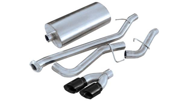 CORSA Performance - CORSA Performance 14260BLK Corsa 1999-2006 GMC Sierra 4.8L V8 3in Cat-Back Single Side w Twin 4in Black Pro-Series Tips