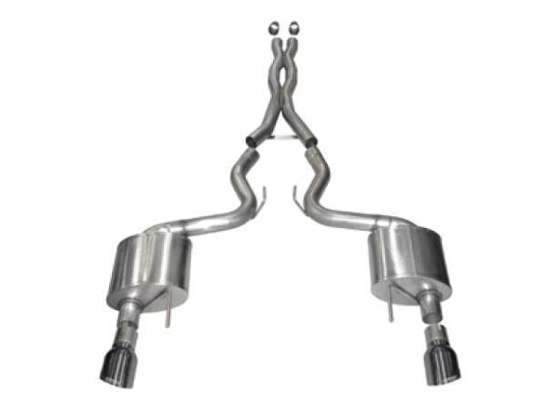 CORSA Performance - CORSA Performance 14332GNM Corsa 2015-17 Ford Mustang GT Coupe 5.0L 3in Sport Cat-Back Exhaust Dual Rear Exit w/ Gun Metal Tips