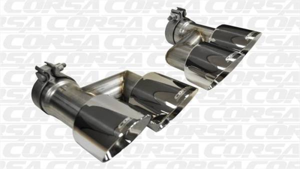 CORSA Performance - CORSA Performance 14333 Corsa 2015-2017 Ford Mustang GT 5.0 Polish Quad Tips Kit