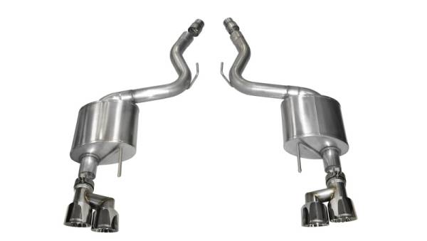CORSA Performance - CORSA Performance 14334 Corsa 2015-2017 Ford Mustang GT 5.0 3in Axle Back Exhaust Polish Quad Tips (Sport)