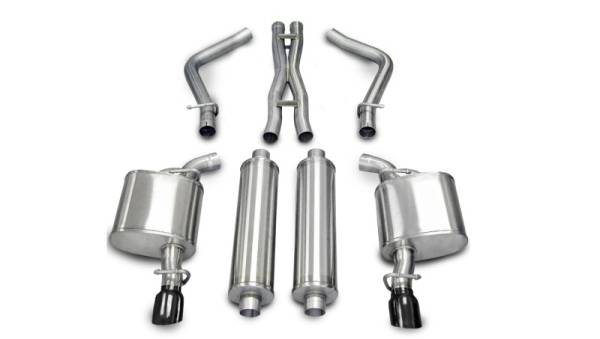 CORSA Performance - CORSA Performance 14439BLK Corsa 2005-2010 Dodge Charger R/T 5.7L V8 Black Xtreme Cat-Back Exhaust