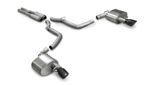 CORSA Performance - CORSA Performance 14440BLK Corsa 2005-2010 Dodge Charger SRT-8 6.1L V8 Black Xtreme Cat-Back Exhaust