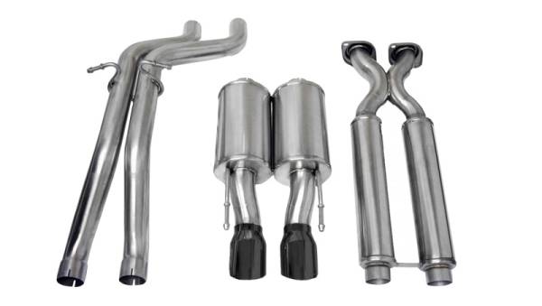 CORSA Performance - CORSA Performance 14451BLK Corsa 2006-2010 Jeep Grand Cherokee 6.1L SRT-8 V8 Black Sport Cat-Back Exhaust