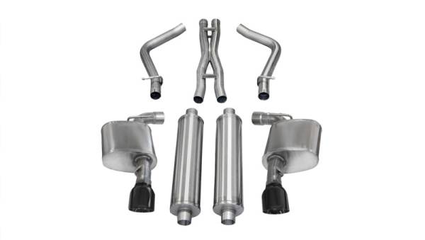 CORSA Performance - CORSA Performance 14464BLK Corsa 2012-2014 Dodge Charger SRT-8 6.4L V8 Black Xtreme Cat-Back Exhaust