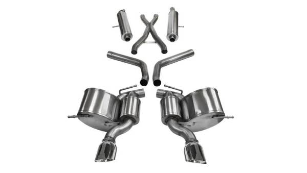 CORSA Performance - CORSA Performance 14466 Corsa 2012-2013 Jeep Grand Cherokee 6.4L V8 Polished Sport Cat-Back Exhaust