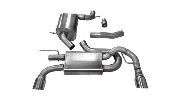 CORSA Performance - CORSA Performance 14491 Corsa 2010-2014 Volkswagen GTI Mk6 Polished Touring 3.0in Cat-Back Dual Exit Polished Pro-SeriesTips