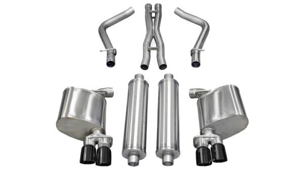 CORSA Performance - CORSA Performance 14522BLK Corsa 2011-2014 Dodge Charger R/T 5.7L V8 Black Xtreme Cat-Back Exhaust