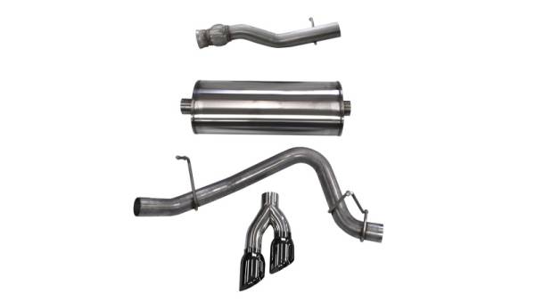 CORSA Performance - CORSA Performance 14749BLK Corsa 2015-2020 GMC Yukon Denali XL 6.2L V8 3in Cat-Back Single Side Exit Twin 4in Black Tips