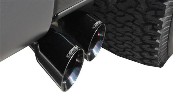 CORSA Performance - CORSA Performance 14759BLK Corsa 2011-2014 Ford F-150 Raptor 6.2L V8 133in Wheelbase Black Xtreme Cat-Back Exhaust