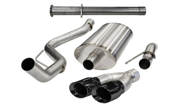 CORSA Performance - CORSA Performance 14760BLK Corsa 2011-2014 Ford F-150 Raptor 6.2L V8 145in Wheelbase Black Xtreme Cat-Back Exhaust