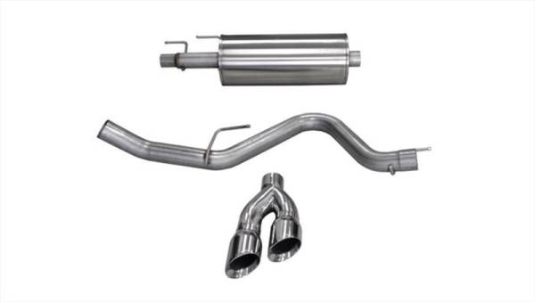 CORSA Performance - CORSA Performance 14836 Corsa 15-20 Ford F-150 3.5L Eco (Super Crew Cab) Polished Sport Single Side Dual 4in Tips CB Exh